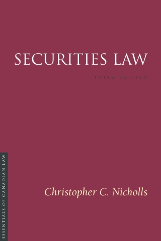 Cover image: Securities Law 3rd edition 9781552216873