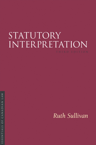 Imagen de portada: Statutory Interpretation 3/e 3rd edition 9781552214329