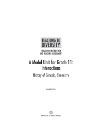 Imagen de portada: A Model Unit For Grade 11: Interactions 9781553794257