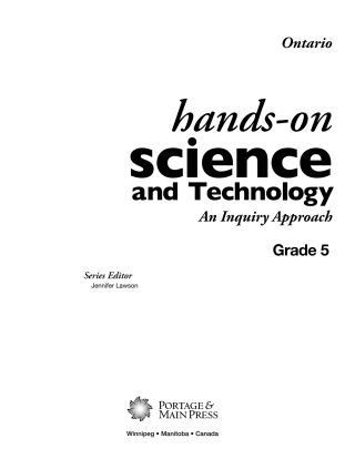 Cover image: Hands-On Science and Technology for Ontario, Grade 5 9781553797111