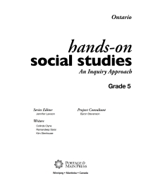 Imagen de portada: Hands-On Social Studies for Ontario, Grade 5 9781553798033
