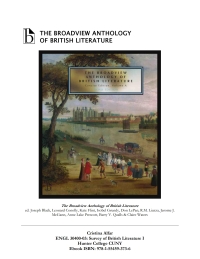 Cover image: Alfar Custom Text - ENGL 30400-03: Survey of British Literature I 1st edition 9781554593729