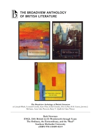 Cover image: Newman Custom Text –  ENGL 3341: British Lit II: Wordsworth through Yeats: The Ordinary, the Extraordinary, and the “Real” 9781554594122