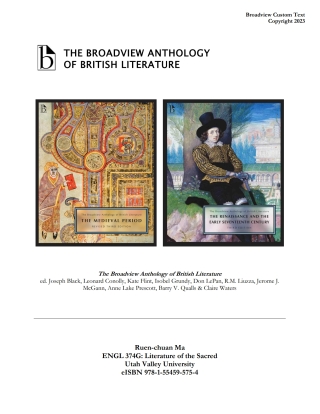 Imagen de portada: Ruen-chuan Ma Custom Text - ENGL 374G: Literature of the Sacred 1st edition 9781554595761