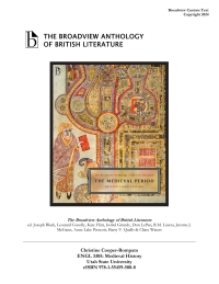 Cover image: Broadview Custom Text: ENG 3305: Medieval History – Utah State University – Professor Christine Cooper-Rompato 9781554595815