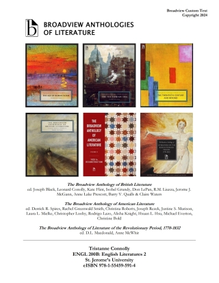 Cover image: Connolly Custom Text - ENGL 200B: English Literatures 2 1st edition 9781554595921