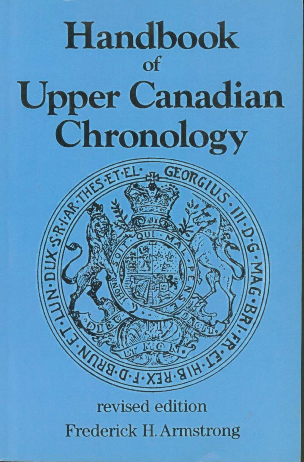 Handbook of Upper Canadian Chronology Revised Edition