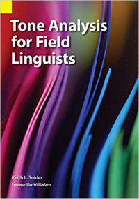 Omslagafbeelding: Tone Analysis for Field Linguists 9781556714221
