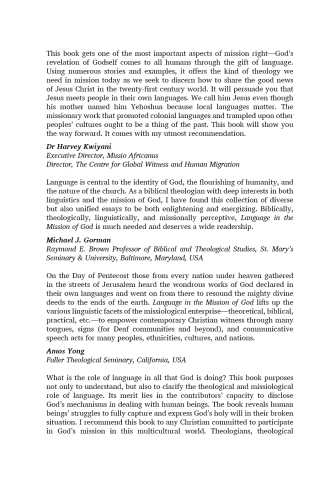 Titelbild: Language in the Mission of God 9781556715808