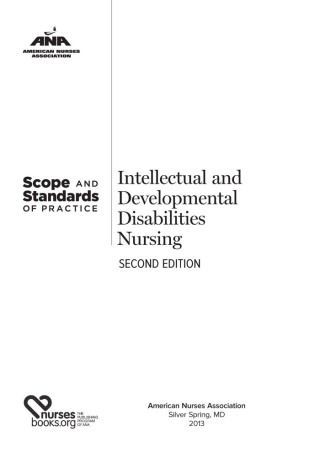 Cover image: Intellectual and Developmental Disabilities Nursing 2nd edition 9781558104662