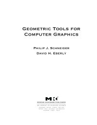 صورة الغلاف: Geometric Tools for Computer Graphics 9781558605947