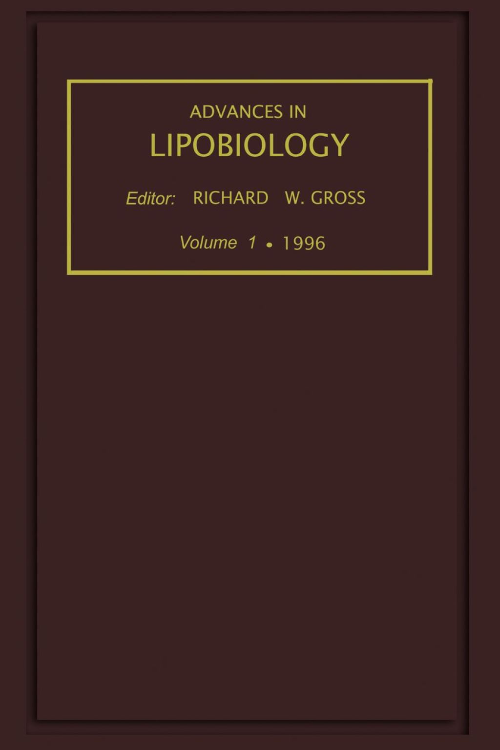 Advances in Lipobiology, Volume 1