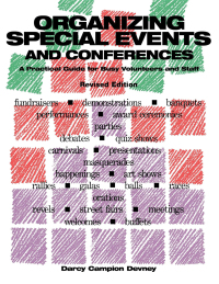 Cover image: Organizing Special Events and Conferences 9781561642175
