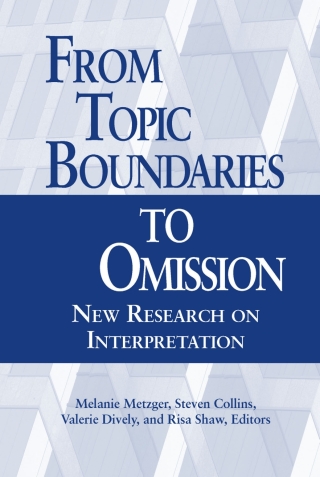 Cover image: From Topic Boundaries to Omission 9781563681486