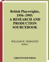 Titelbild: British Playwrights, 1956-1995 1st edition