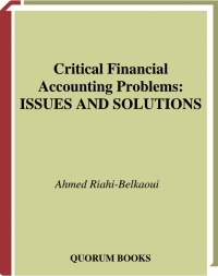 Imagen de portada: Critical Financial Accounting Problems 1st edition