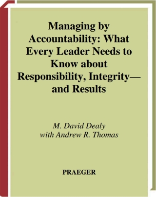 Omslagafbeelding: Managing by Accountability 1st edition