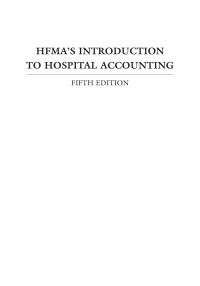 Cover image: HFMA's Introduction to Hospital Accounting 5th edition 9781567934366