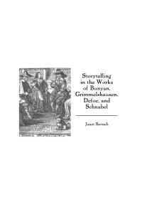 Imagen de portada: Storytelling in the Works of Bunyan, Grimmelshausen, Defoe, and Schnabel 9781571132994