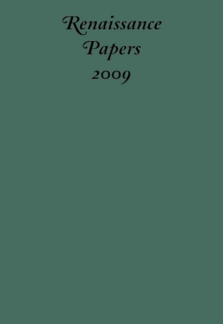 Imagen de portada: Renaissance Papers 2009 1st edition 9781571134271