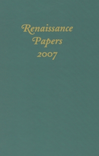 Imagen de portada: Renaissance Papers 2007 9781571133786