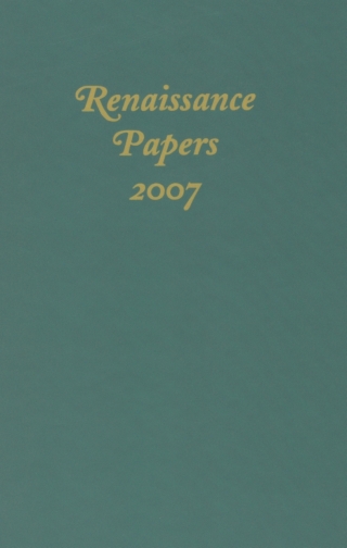 Imagen de portada: Renaissance Papers 2007 9781571133786