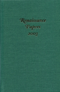 Imagen de portada: Renaissance Papers 2003 9781571132970