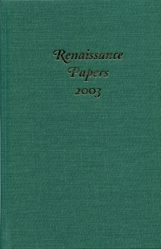 Imagen de portada: Renaissance Papers 2003 9781571132970