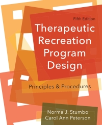 Cover image: Therapeutic Recreation Program Design: Principles and Procedures 5th edition 9781571679130