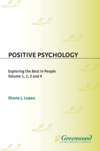 Imagen de portada: Positive Psychology [4 volumes] 1st edition