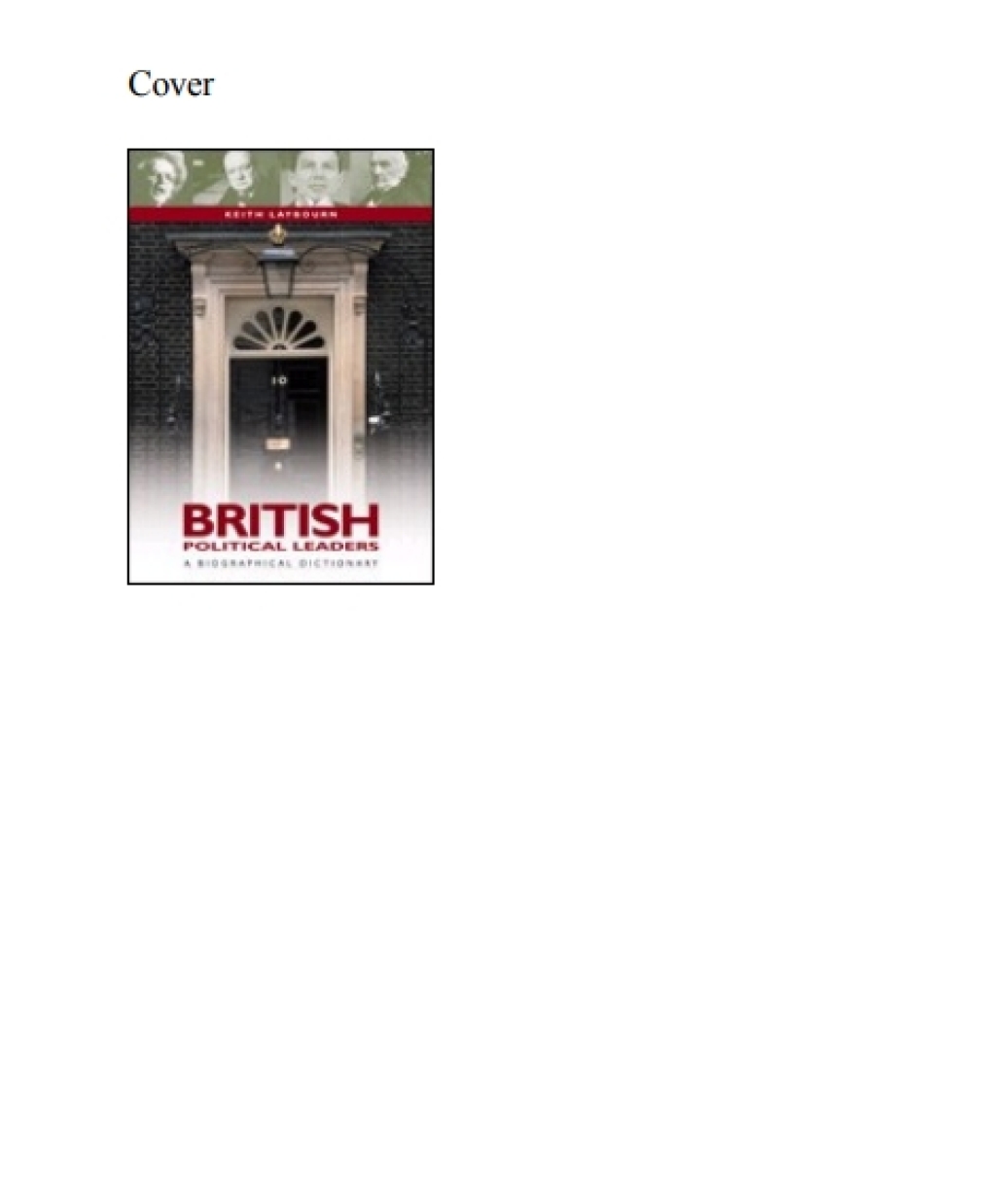 British Political Leaders A Biographical Dictionary 1st Edition