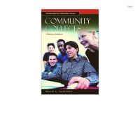 Imagen de portada: Community Colleges 1st edition