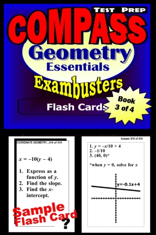 Imagen de portada: COMPASS Test Prep Geometry Review--Exambusters Flash Cards--Workbook 3 of 4