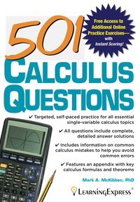 表紙画像: 501 Calculus Questions 9781576857656