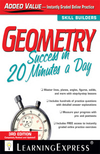 表紙画像: Geometry Success In 20 Minutes A Day 9781576857458