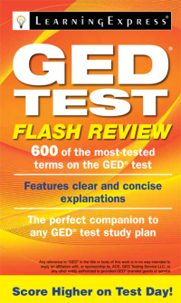 صورة الغلاف: GED Test Flash Review 9781576859254