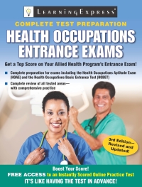 Imagen de portada: Health Occupations Entrance Exams 3rd edition 9781576859223