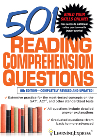 Imagen de portada: 501 Reading Comprehension Questions 5th edition 9781576859490