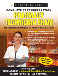 صورة الغلاف: Pharmacy Technician Exam 2nd edition 9781576859346