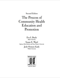 Cover image: The Process of Community Health Education and Promotion 2nd edition 9781577666103