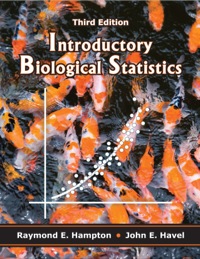 Cover image: Introductory Biological Statistics 3rd edition 9781577669500