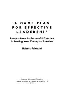 Cover image: A Game Plan for Effective Leadership 9781578868148