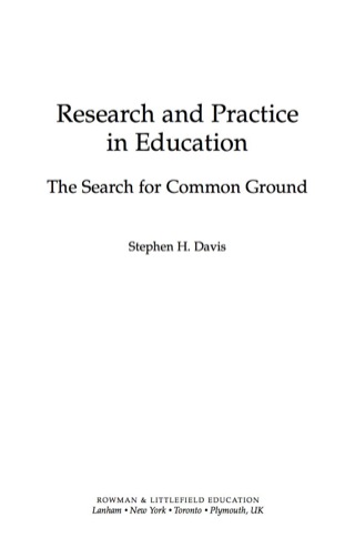 Titelbild: Research and Practice in Education 9781578868414