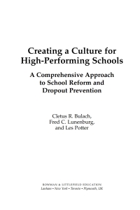 صورة الغلاف: Creating a Culture for High-Performing Schools 2nd edition 9781578867974