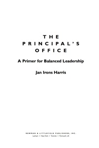Cover image: The Principal's Office 9781578868391