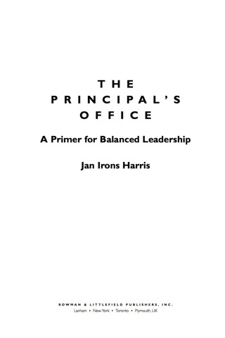 Cover image: The Principal's Office 1st edition 9781578868384