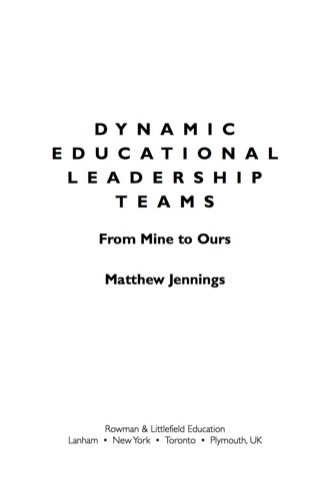Imagen de portada: Dynamic Educational Leadership Teams 9781578868483