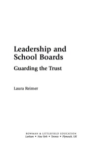 Imagen de portada: Leadership and School Boards 9781578868285