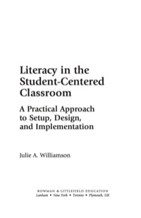 表紙画像: Literacy in the Student-Centered Classroom 9781578868643