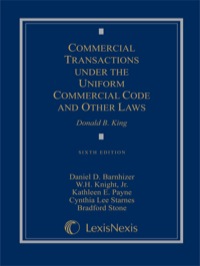 Cover image: Commercial Transactions Under the Uniform Commercial Code and Other Laws 6th edition 9781422480663